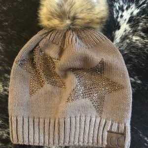 C.C. Beanie with puff ball ⭐️⭐️